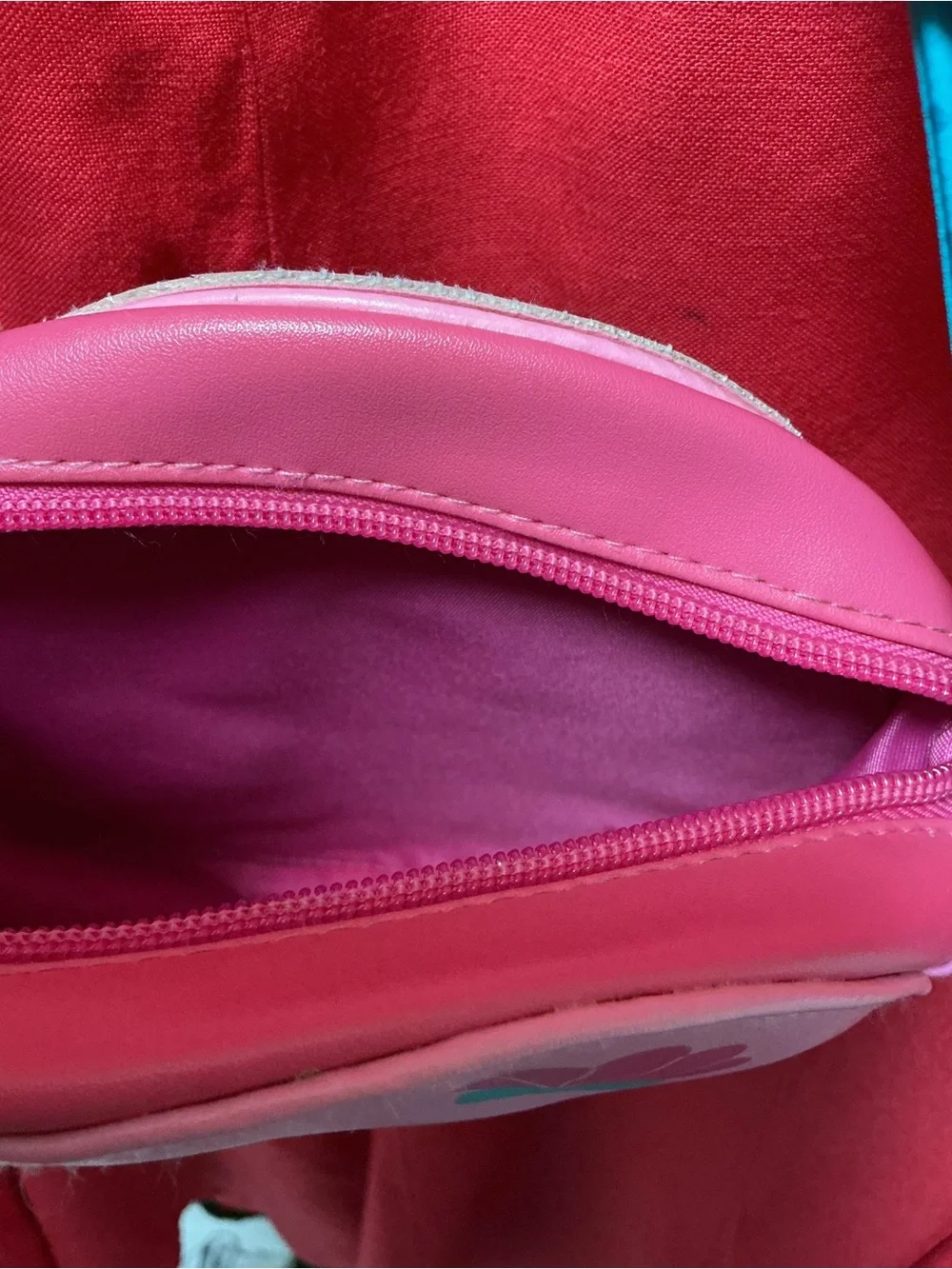 Girls Pink Mermaid Crossbody Purse with Teal Strap